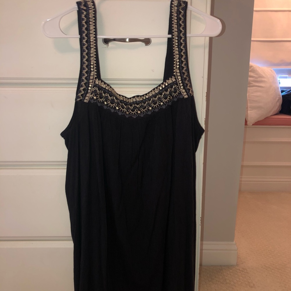 American Eagle black flowy mini dress size L